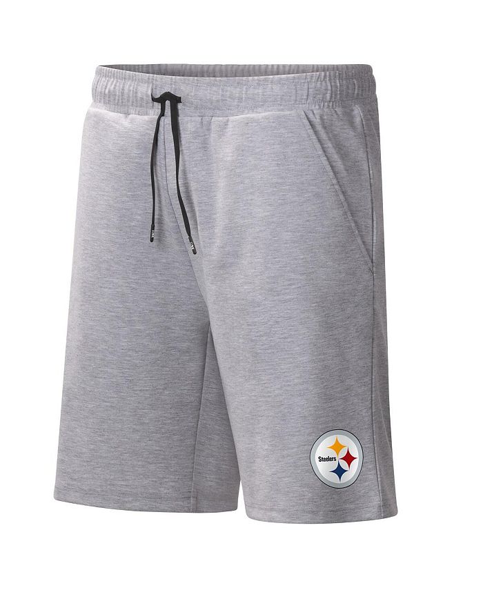 Msx By Michael Strahan Mens Heather Gray Pittsburgh Steelers Trainer Shorts Macys 