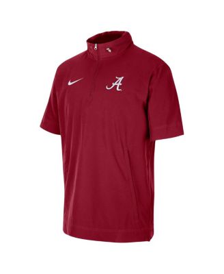 Men's Crimson Alabama Crimson Tide Coaches Half-Zip Short Sleeve Jacket