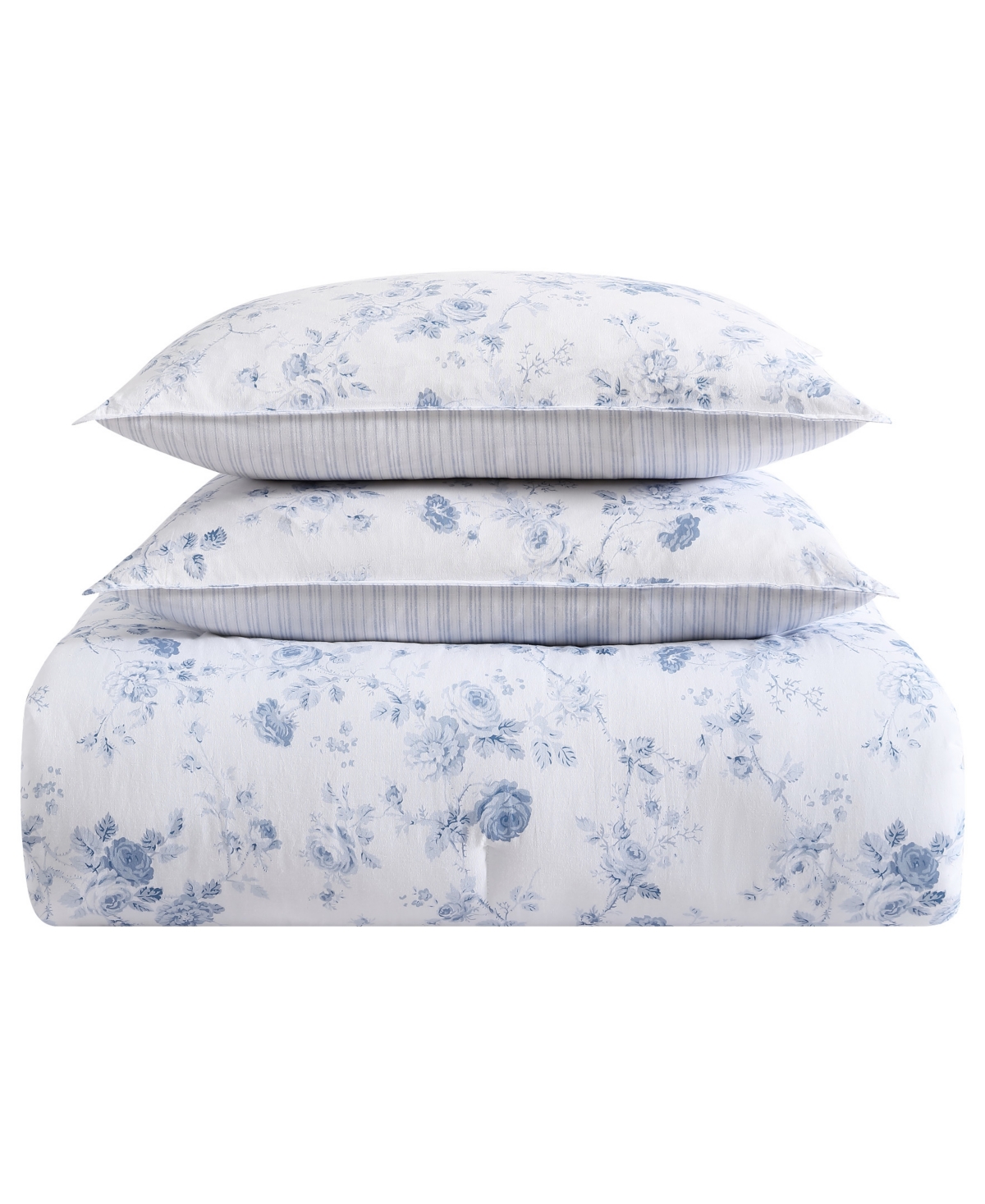 Laura Ashley Belinda Cotton Reversible 2 Piece Comforter Set, Xl