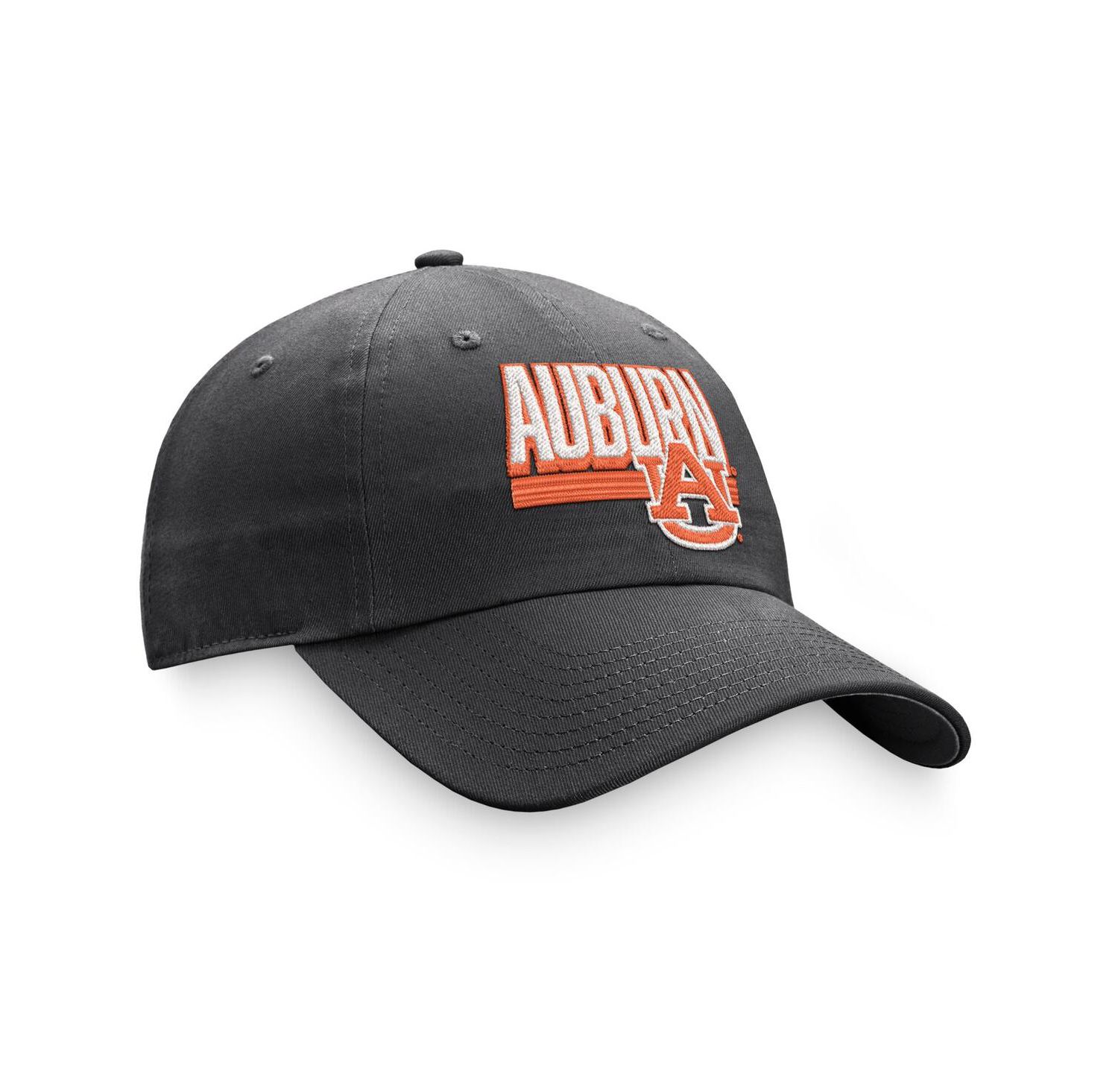 Men's Charcoal Auburn Tigers Slice Adjustable Hat