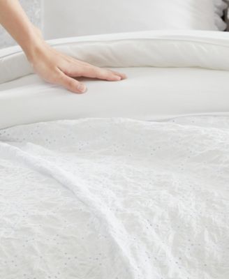 Eyelet Ruffle Microfiber Comforter Set