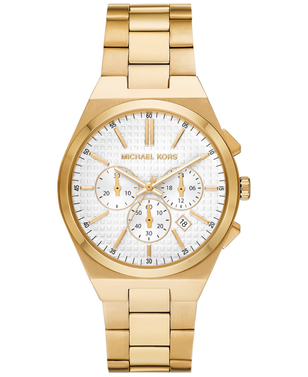 Shop Michael Kors Men's Lennox Quartz Chronograph Gold-tone Stainless Steel Watch 40mm