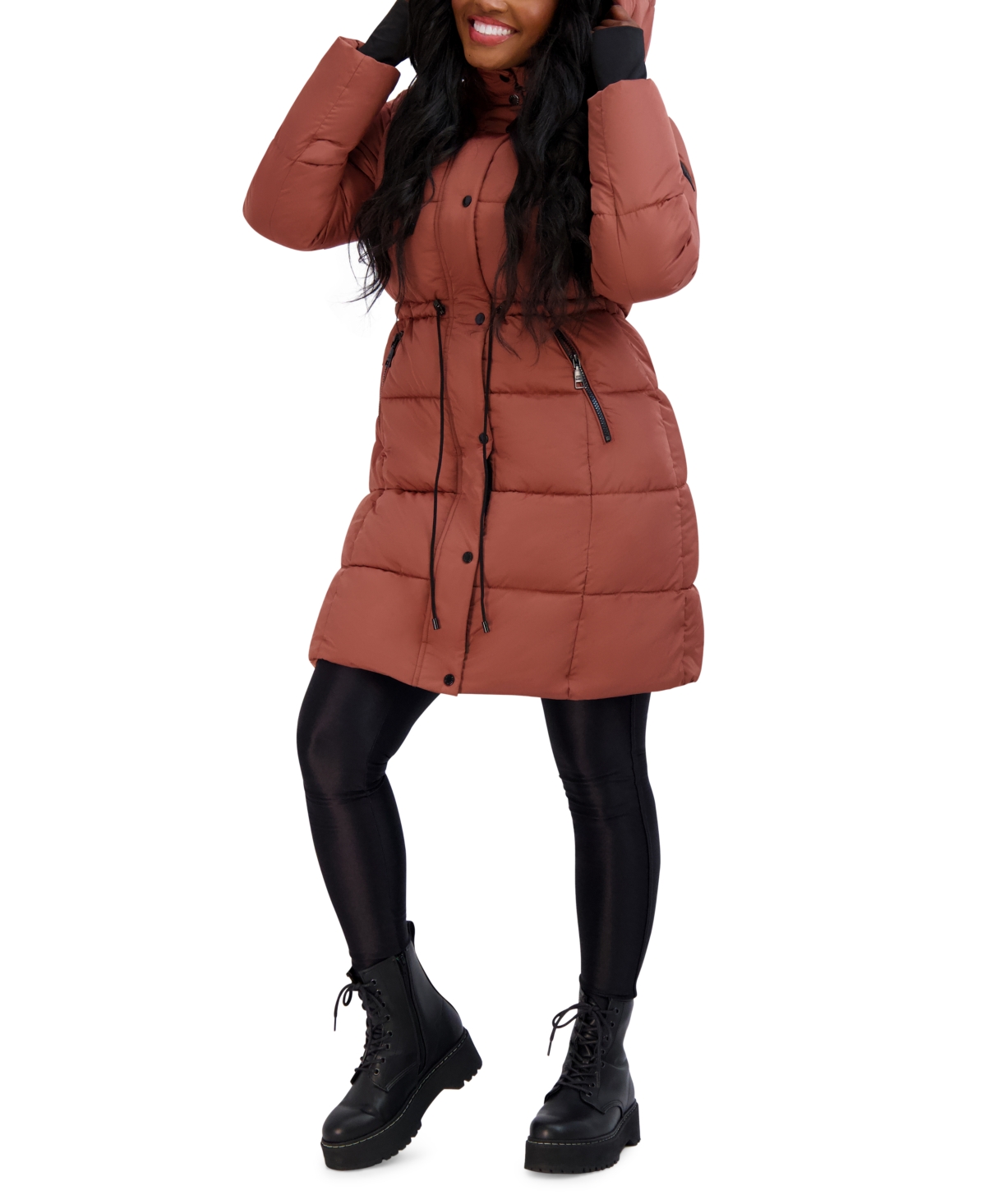 Steve Madden Juniors Anorak Hooded Puffer Coat Smart Closet
