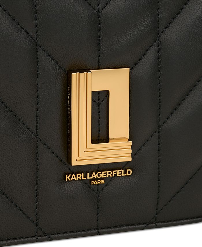 KARL LAGERFELD PARIS Lafayette Medium Leather Shoulder Bag Macy's