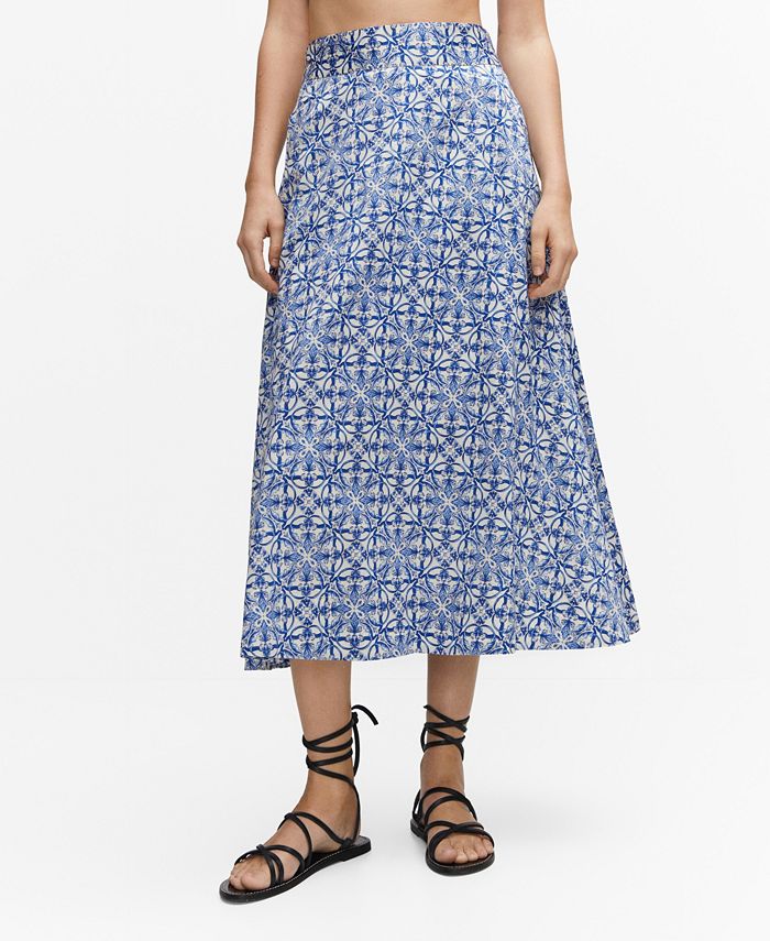 Mango floral store midi skirt