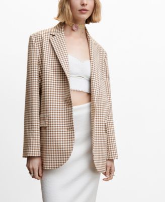 Women's Gingham Blazer