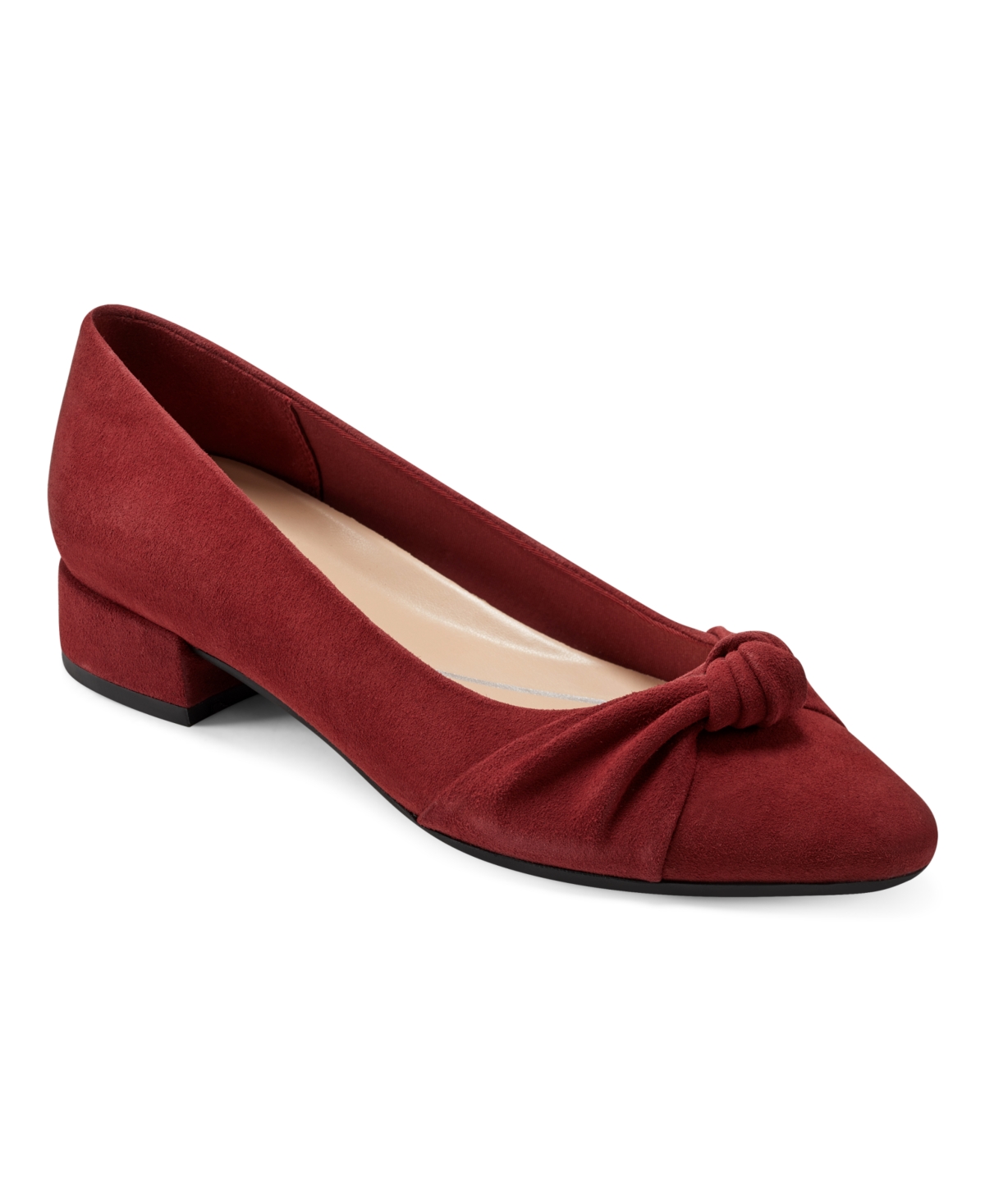 Women's Eflex Caster Slip-on Block Heel Dress Pumps - Red Suede