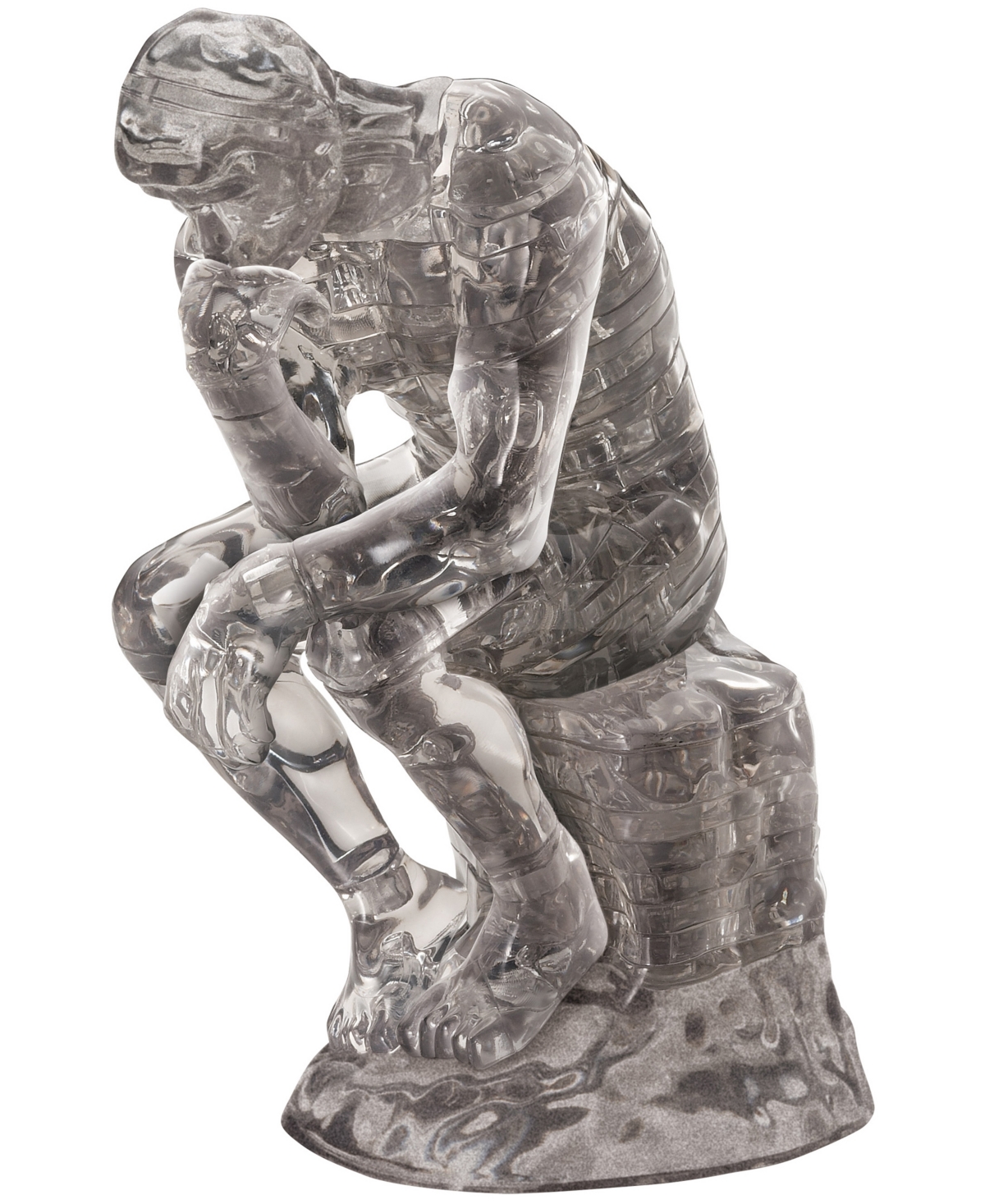 University Games Kids' Bepuzzled 3d Crystal Puzzle The Thinker Clear, 43 Pieces In No Color