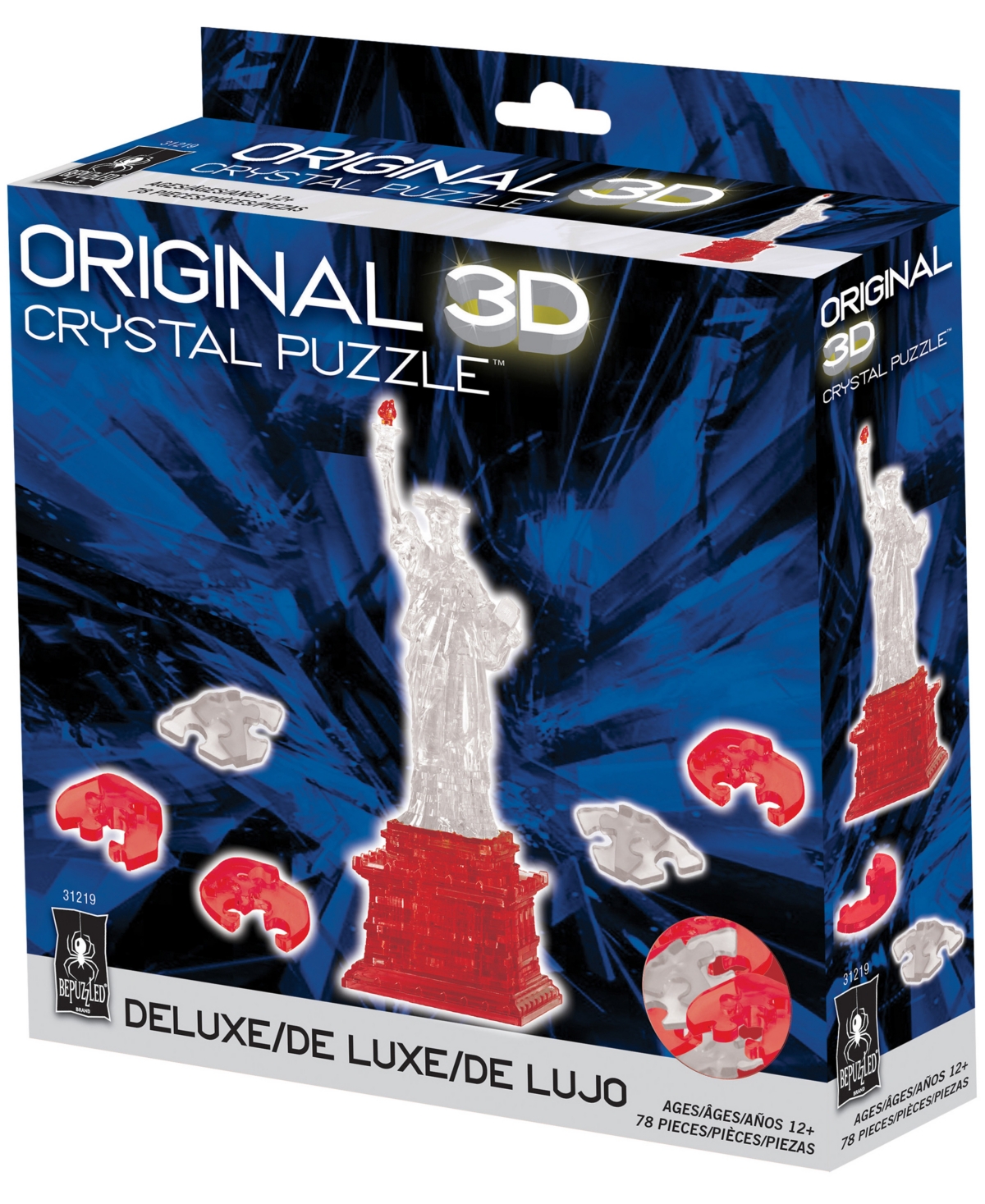 University Games Bepuzzled 3d Crystal Puzzle Statue Of Liberty, 78 Pieces In No Color