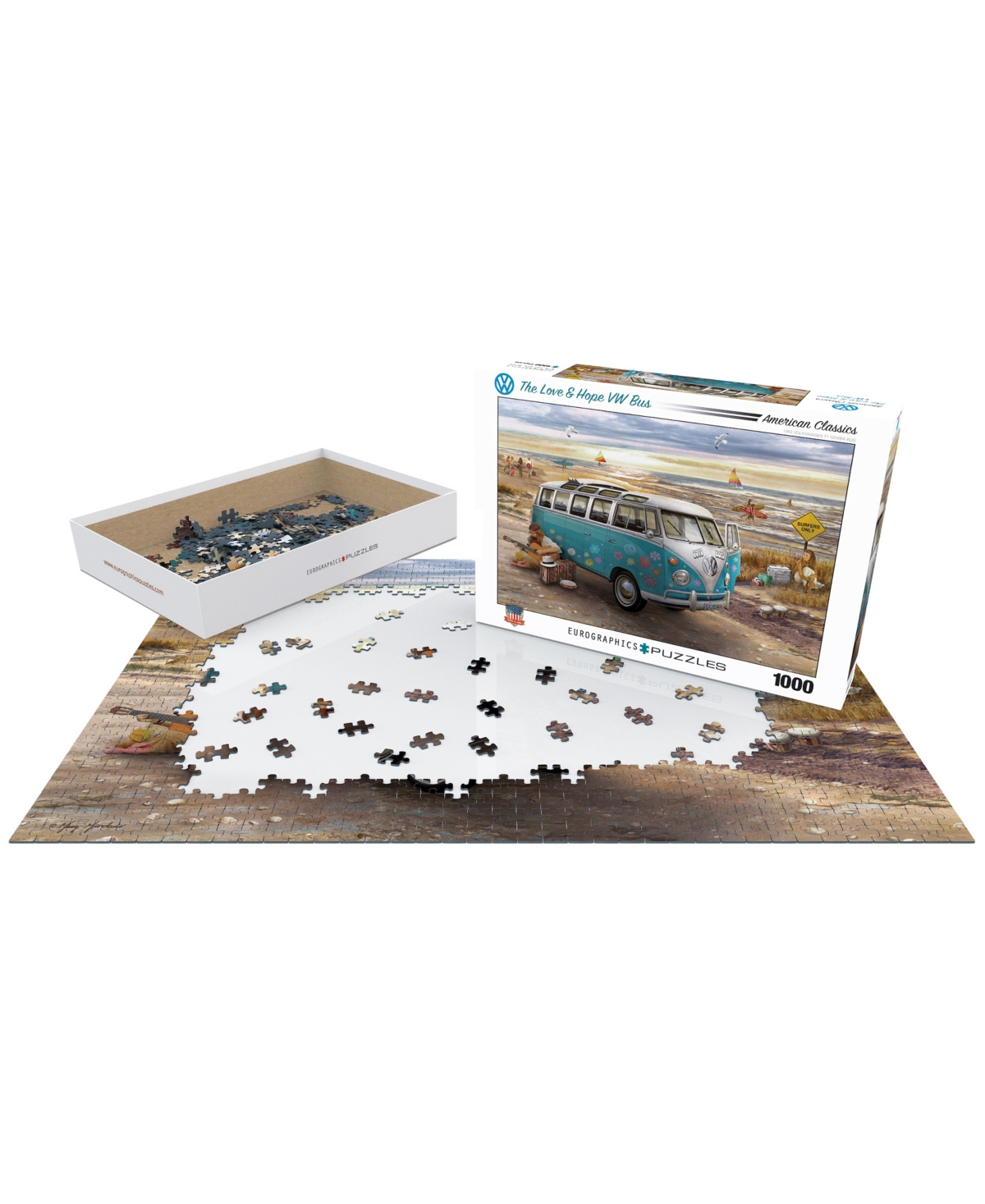 Shop University Games Eurographics Incorporated American Classics The Love Hope Volkswagen Bus By Greg Giordano Jigsaw Puz In No Color