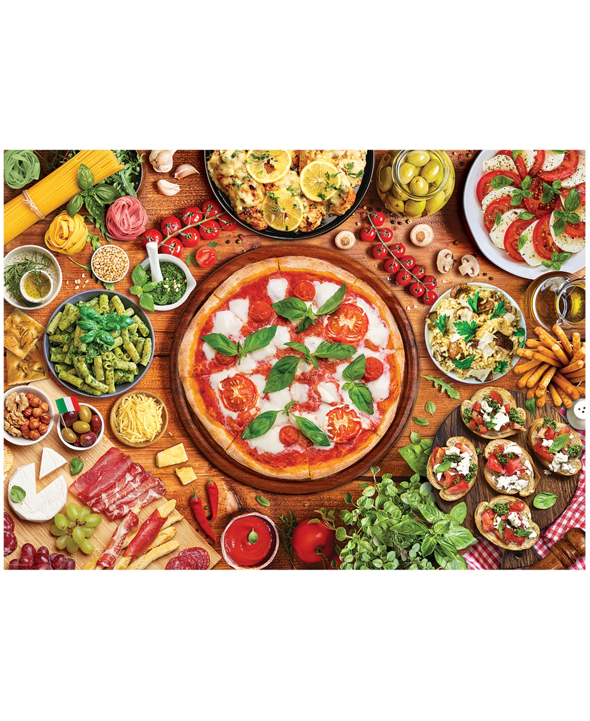 University Games Kids' Eurographics Incorporated Flavors Of The World Italian Table Jigsaw Puzzle, 1000 Pieces In No Color