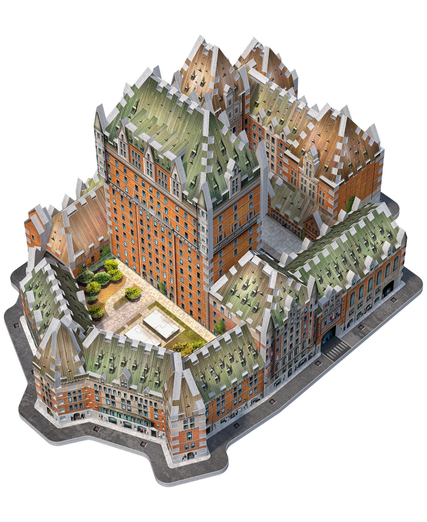 Детский пазл University Games Wrebbit Castles Cathedrals Le Chateau Frontenac 3D Foam-Backed Puzzle, 865 Pieces, Ages 14+ — фото 11