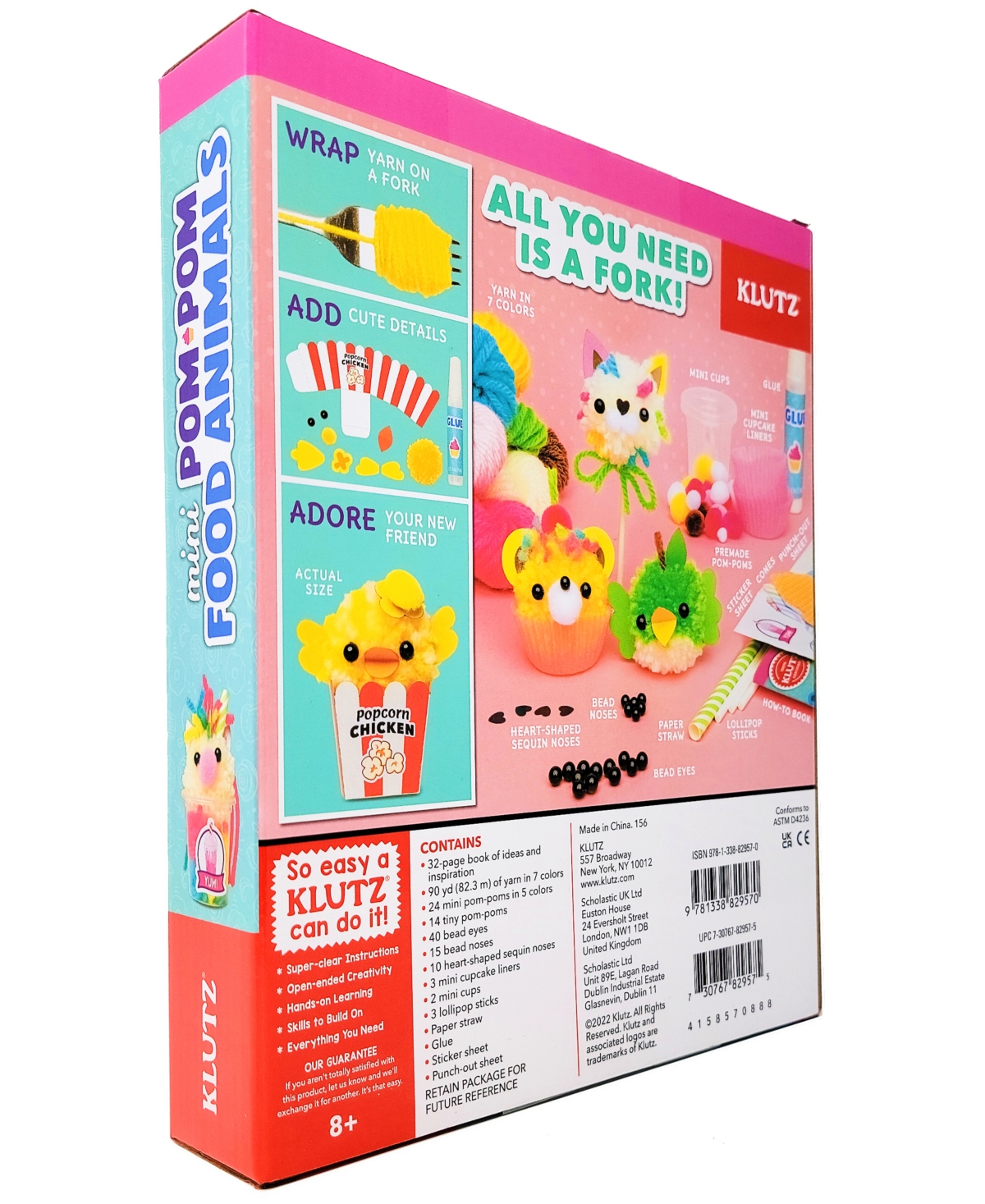 Klutz Mini Pom-pom Food Animals Set In No Color