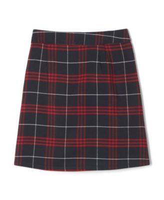 Little Girls Adjustable Waist Plaid Two-Tab Scooter Plaid Skirt
