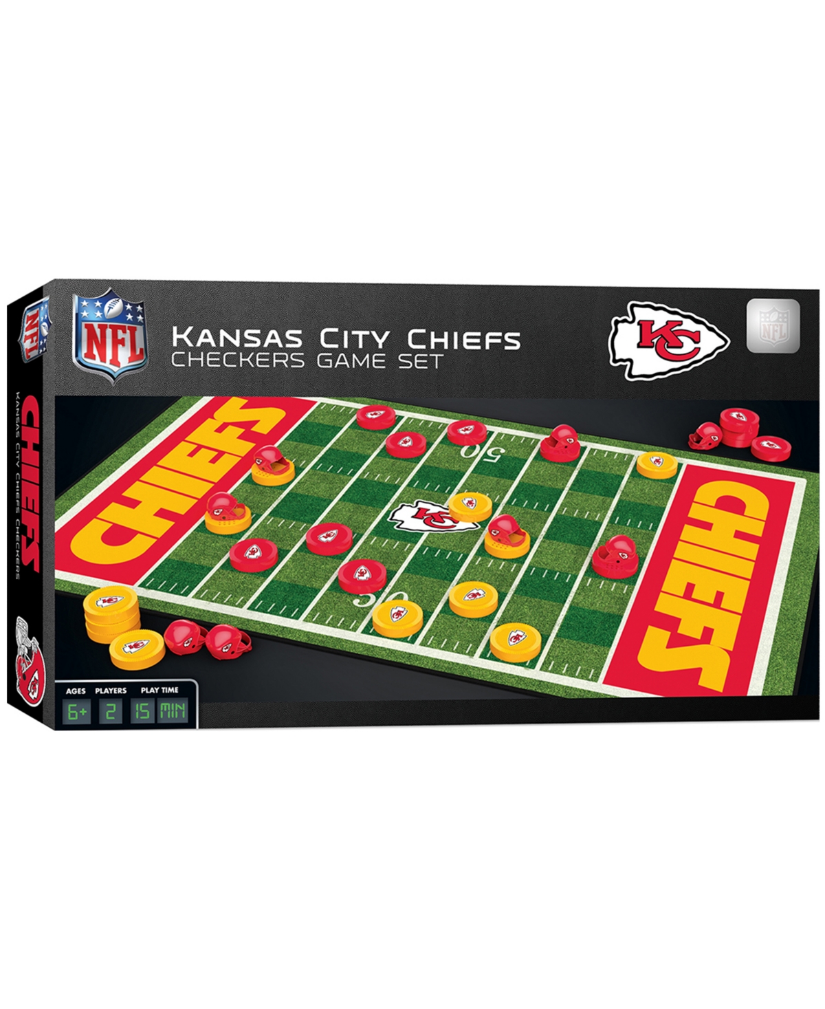 University Games Masterpieces Puzzles Nfl Checkers Game Set Kansas City Chiefs In No Color