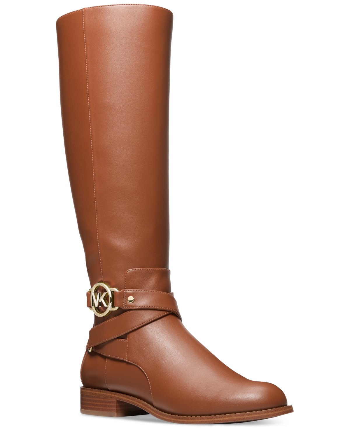 Michael Kors Michael  Women's Rory Hardware Strap Riding Boots In Luggage