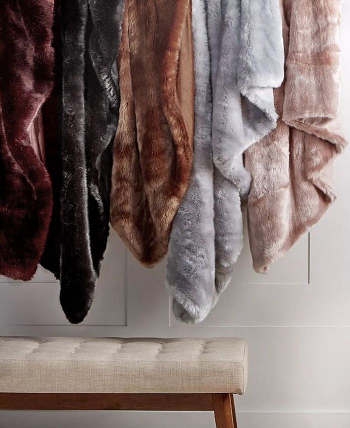 Fur throw for cheap bench