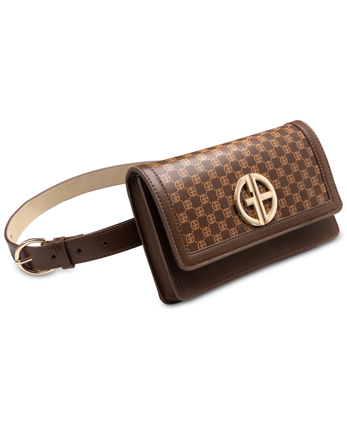 Giani Bernini Women's Faux-leather Logo Belt Bag In Chocolate