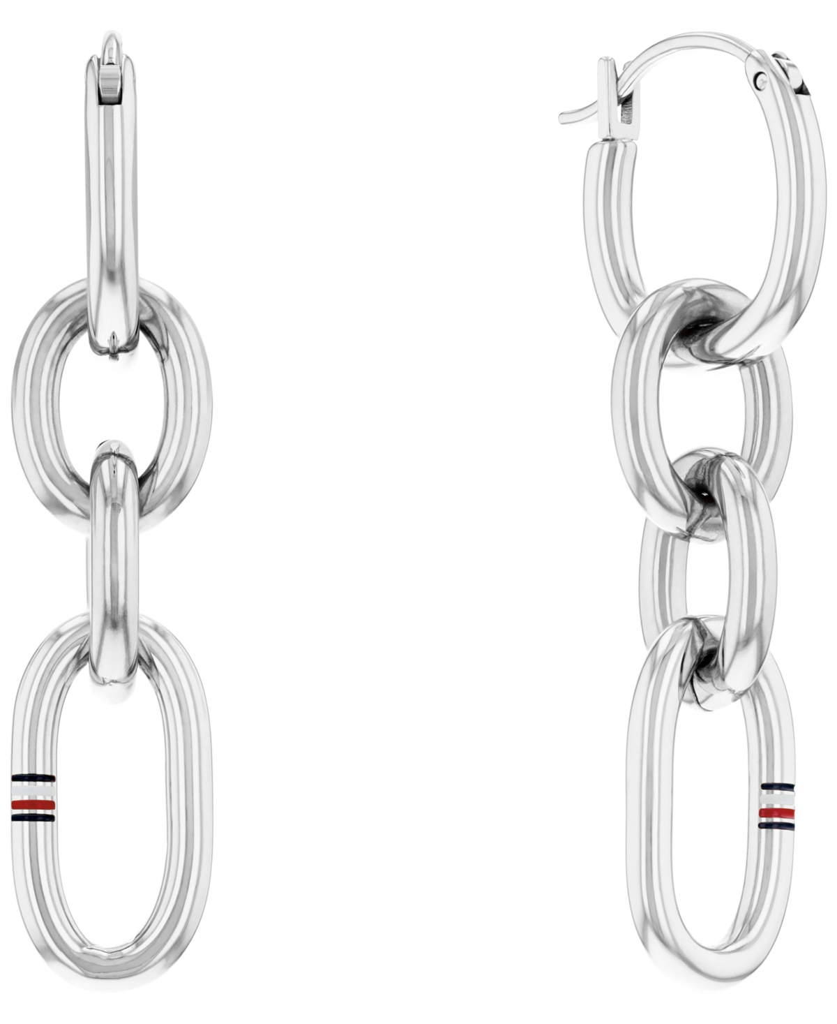 Tommy Hilfiger Women's Silver-tone Stainless Steel Chain Earring