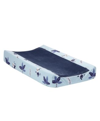Lambs Ivy Jungle Party Blue MonkeyPalm Tree Changing Pad Cover - Blue 18$