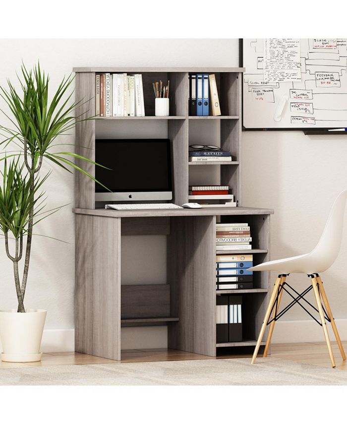 Simplie Fun Studio Space 35" Sturdy Home Office Tower Computer Desk