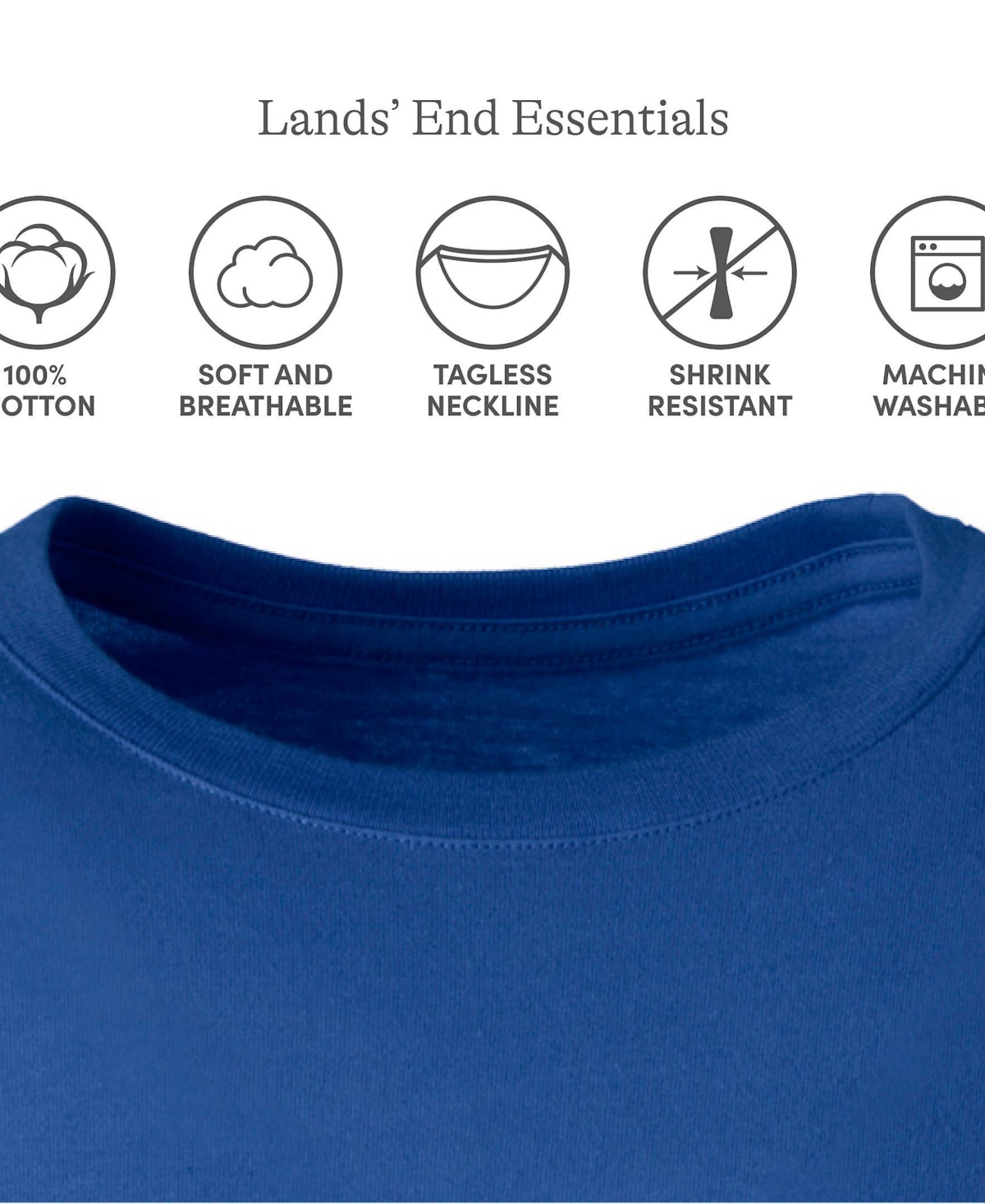 Lands' End Girls Short Sleeve Essential Tee