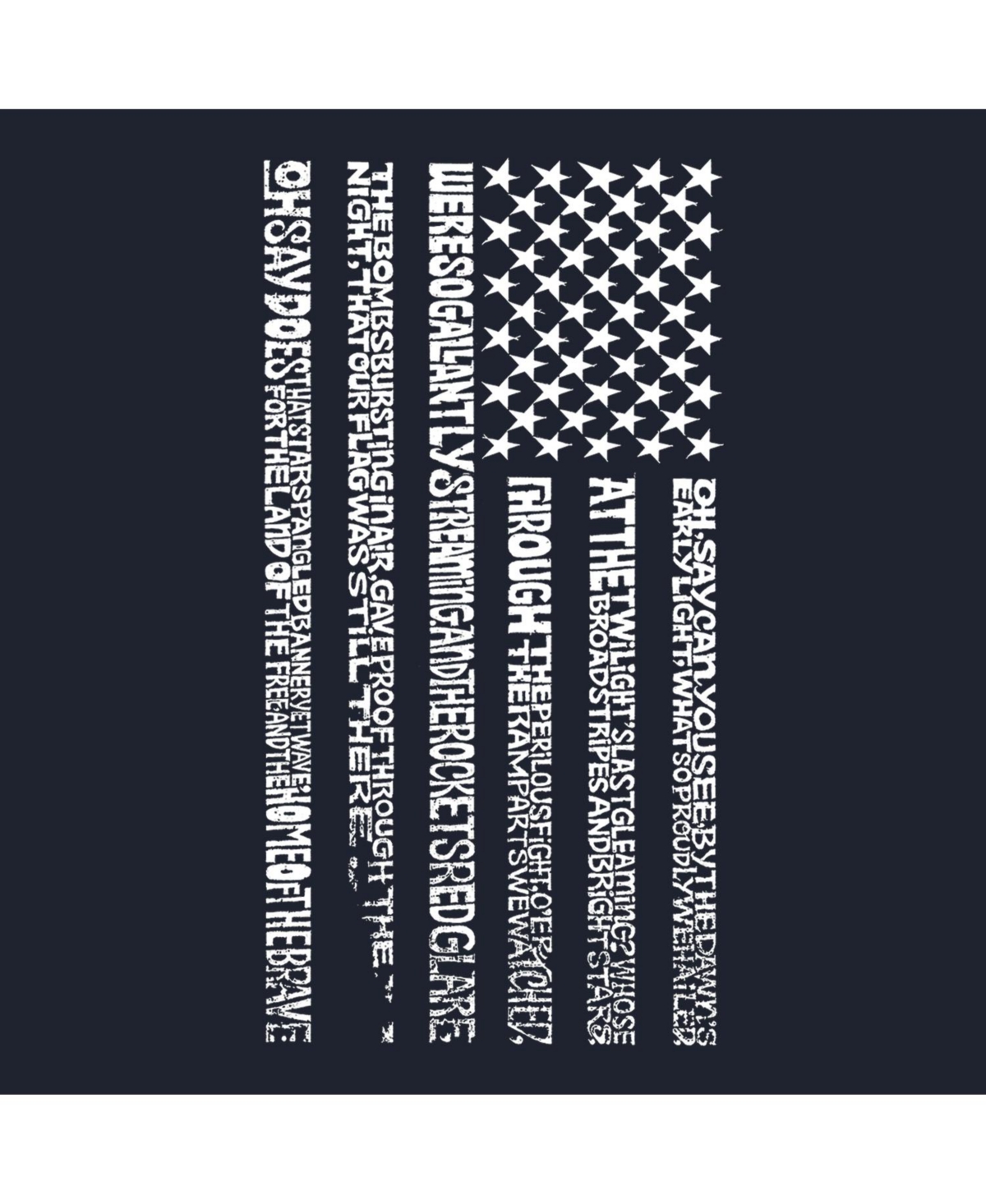 La Pop Art Boys Word Art Hooded Sweatshirt - National Anthem Flag