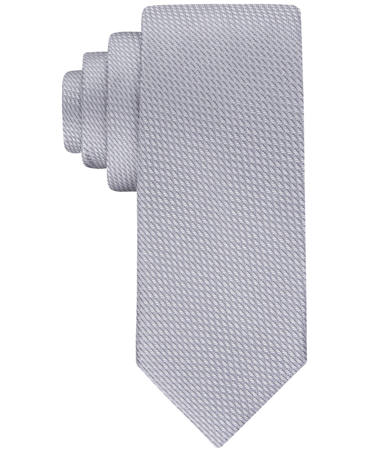Calvin Klein Men's Textured Micro-geo Tie In Silver