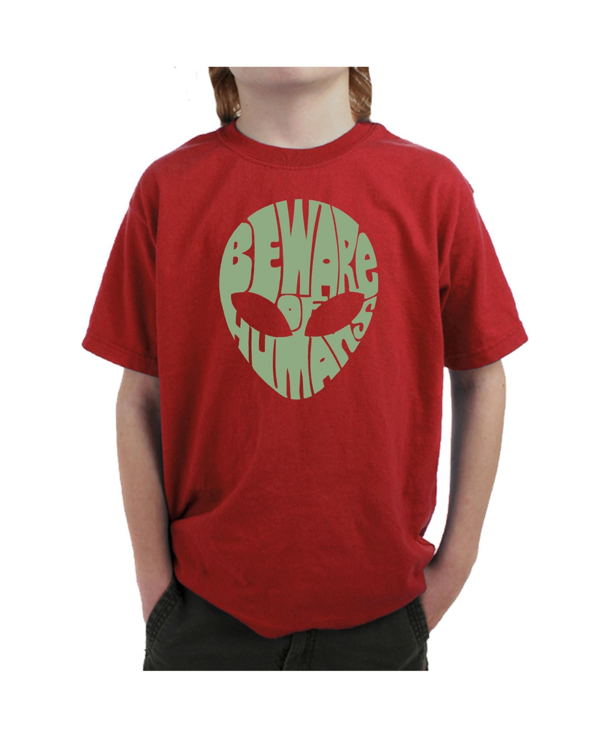 Big Boy's Word Art T-shirt - Beware of Humans