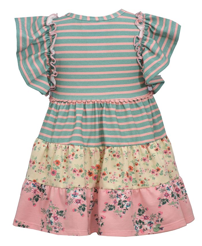 Little Girls Rhiannon Mixed Print Maxi Dress