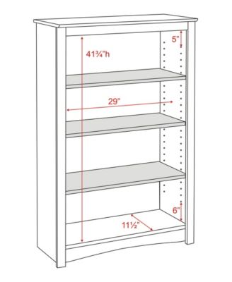 31.5" 4-Shelf Composite Wood Home Office Standard Bookcase