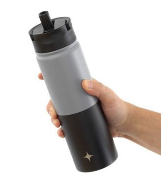 Water Bottle with Flip Lid, Sport Straw Lid, 22 oz