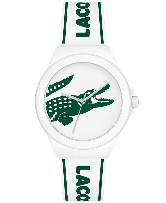Lacoste Unisex Neocroc White Silicone Strap Watch 38mm - Macy's