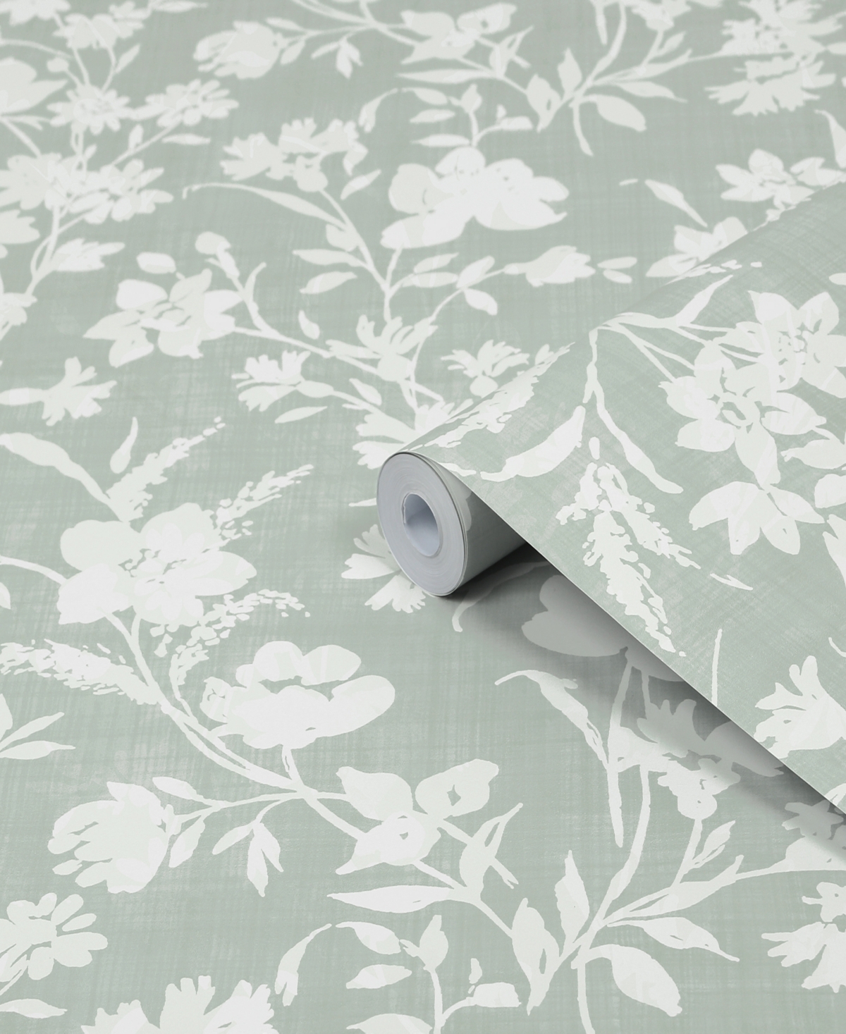 Shop Laura Ashley Rye Removable Wallpaper In Sage Green