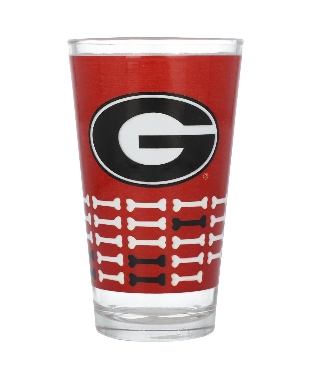 Indigo Falls Georgia Bulldogs 16 oz Heritage Pint Glass In Red