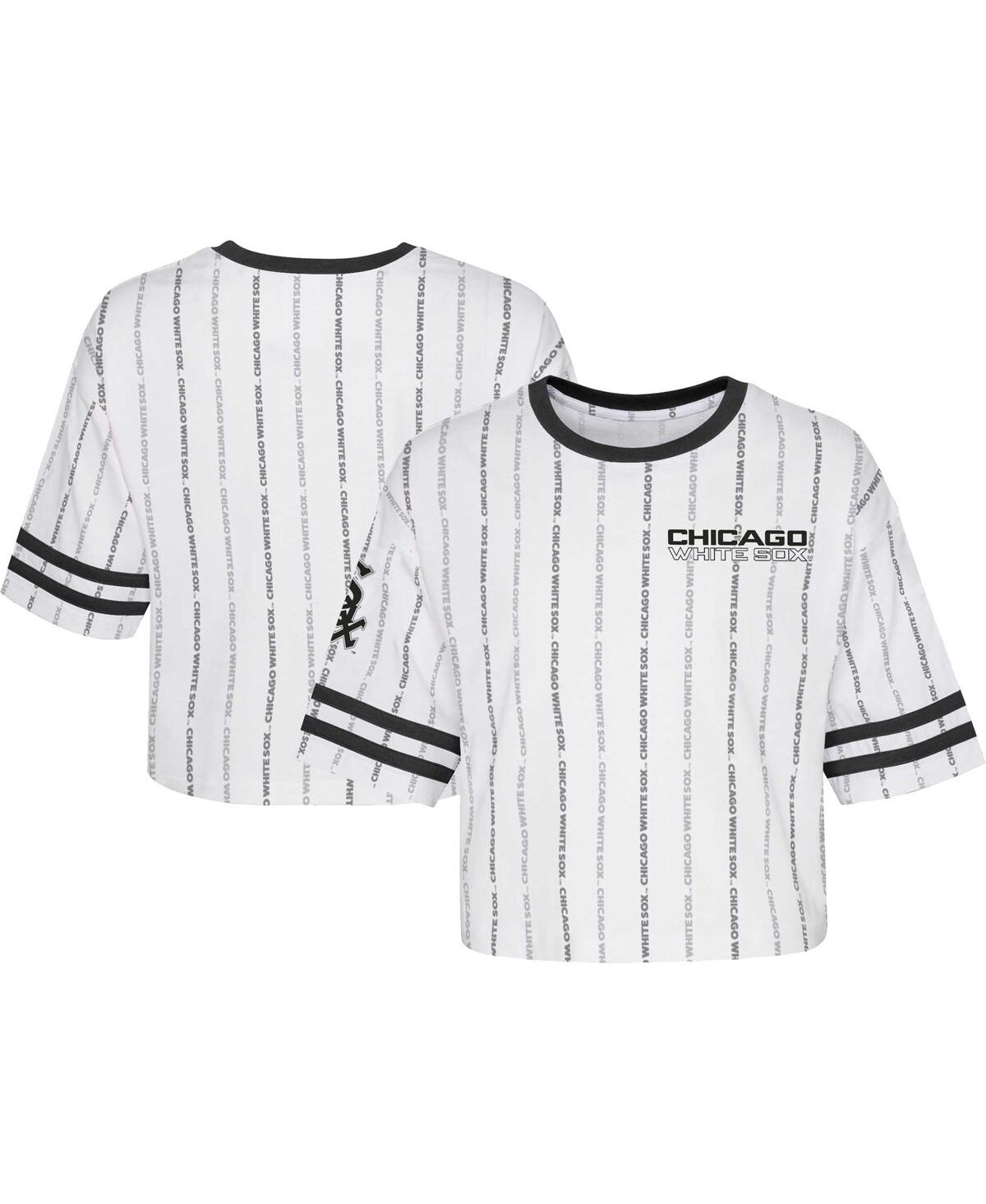 Big GirlsChicagoSox Ball Striped T-shirt - White