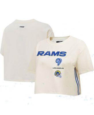 Women's Pro Standard Cream Los Angeles Rams Retro Classic Boxy Cropped ...