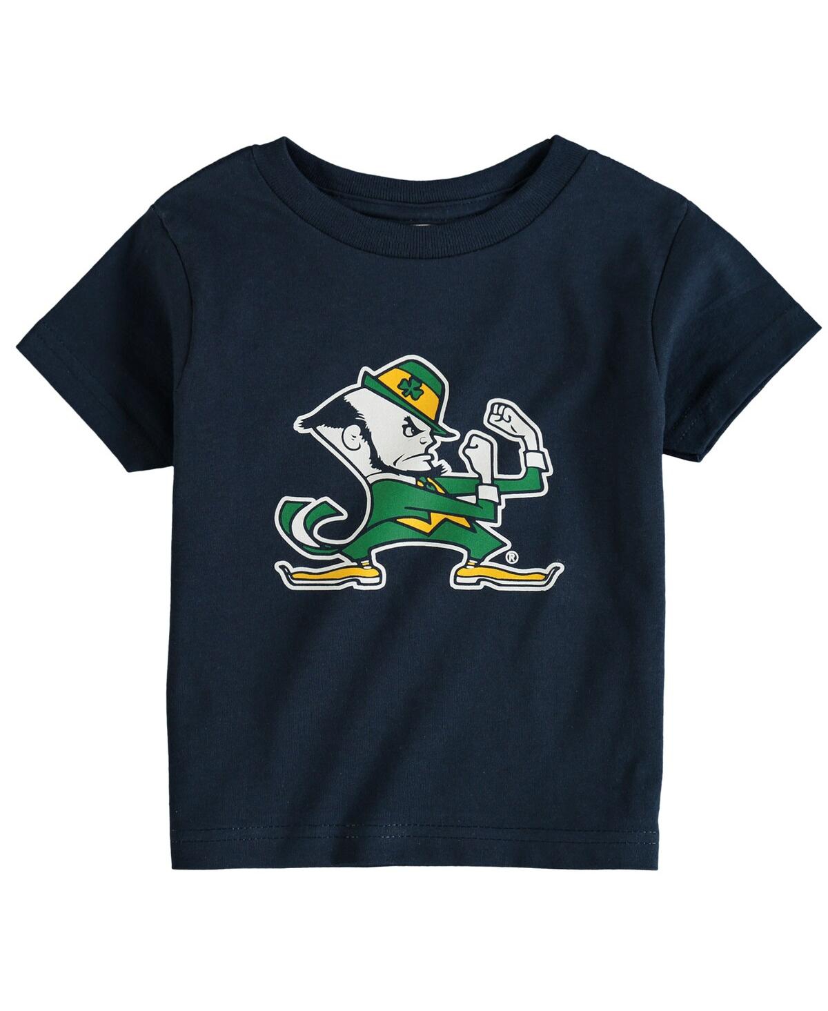 Two Feet Ahead Babies' Toddler Boys And Girls Navy Notre Dame Fighting Irish Big Logo T-shirt