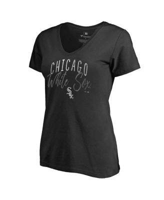 Women's Black Chicago White Sox Graceful V-Neck T-shirt