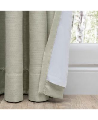 Grasscloth 2/Way Pinch Pleated w/Back Tabs Pair Curtain 100"W x 96"L