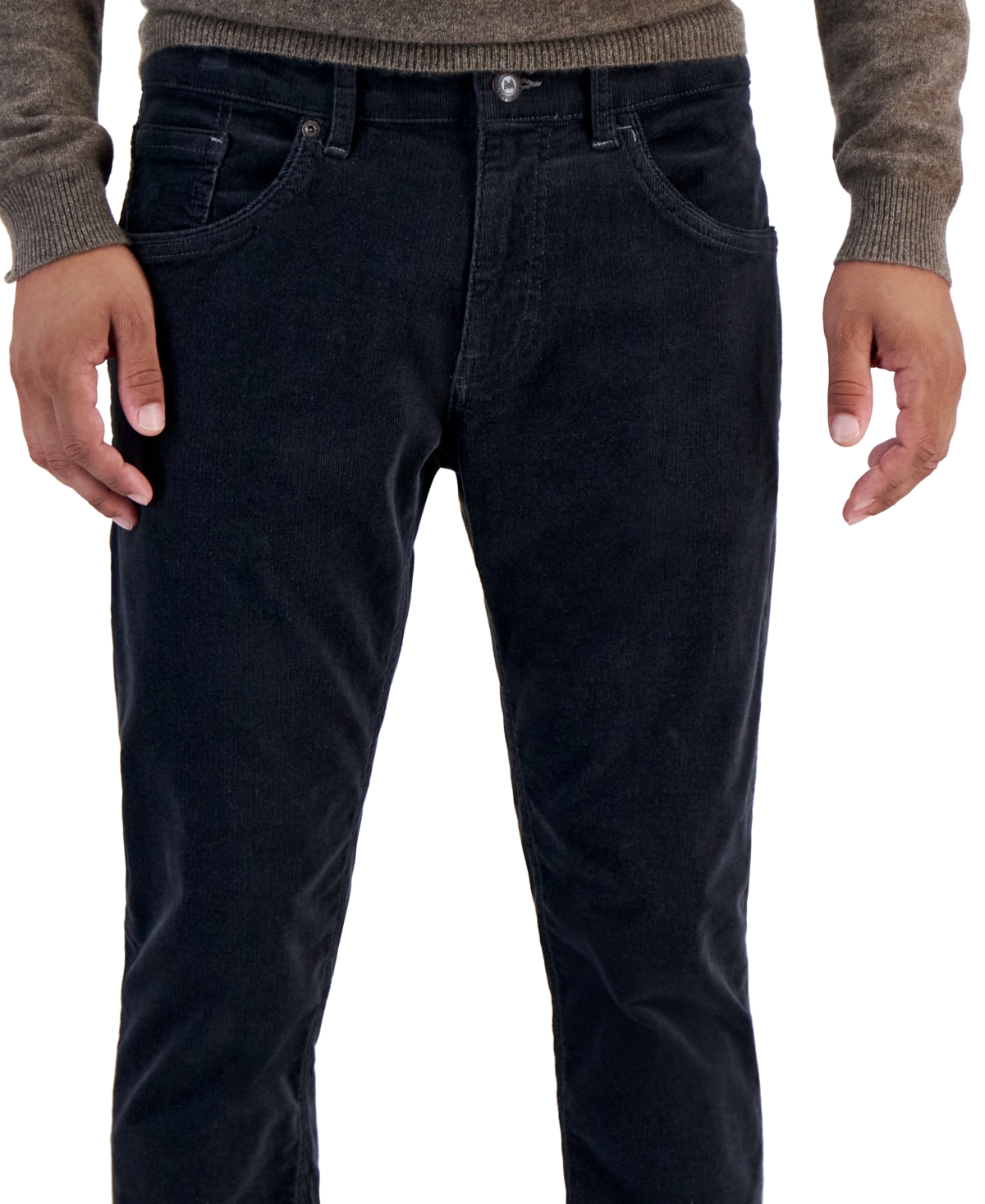Shop Matinique Men's Mapete Regular-fit Corduroy Jeans In Black Oyster