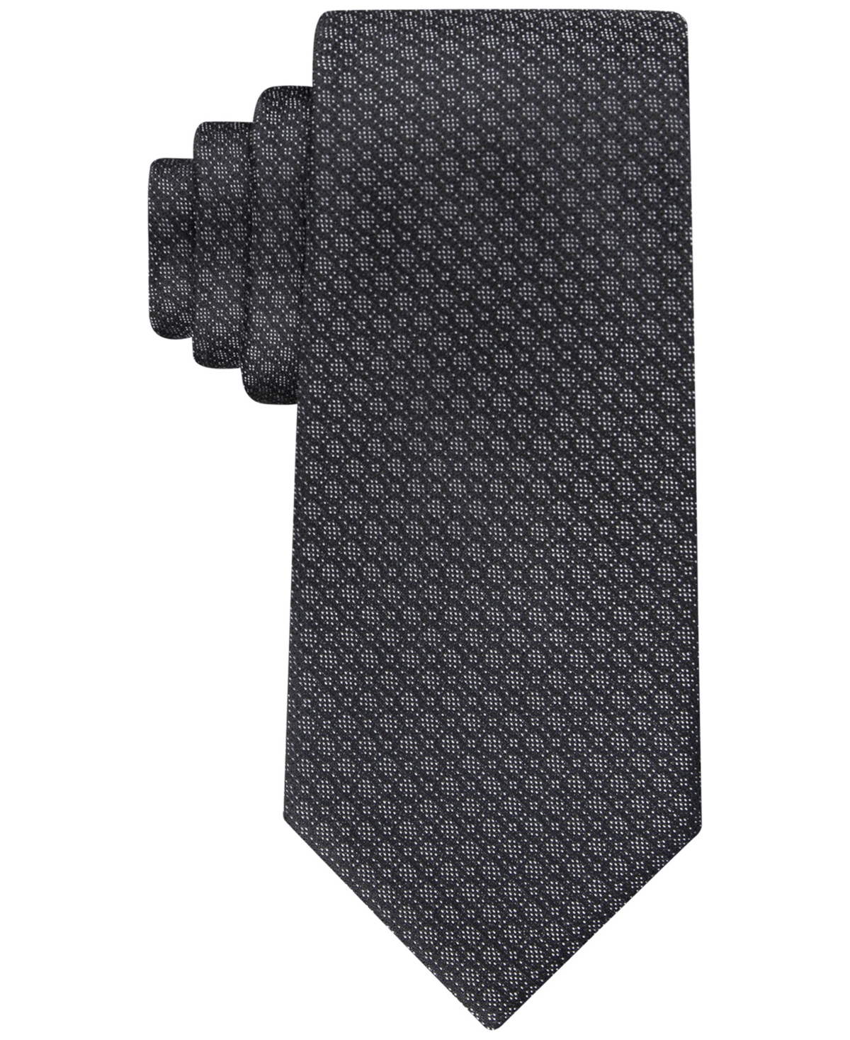 Calvin Klein Men's Micro-stitched Tie In Black