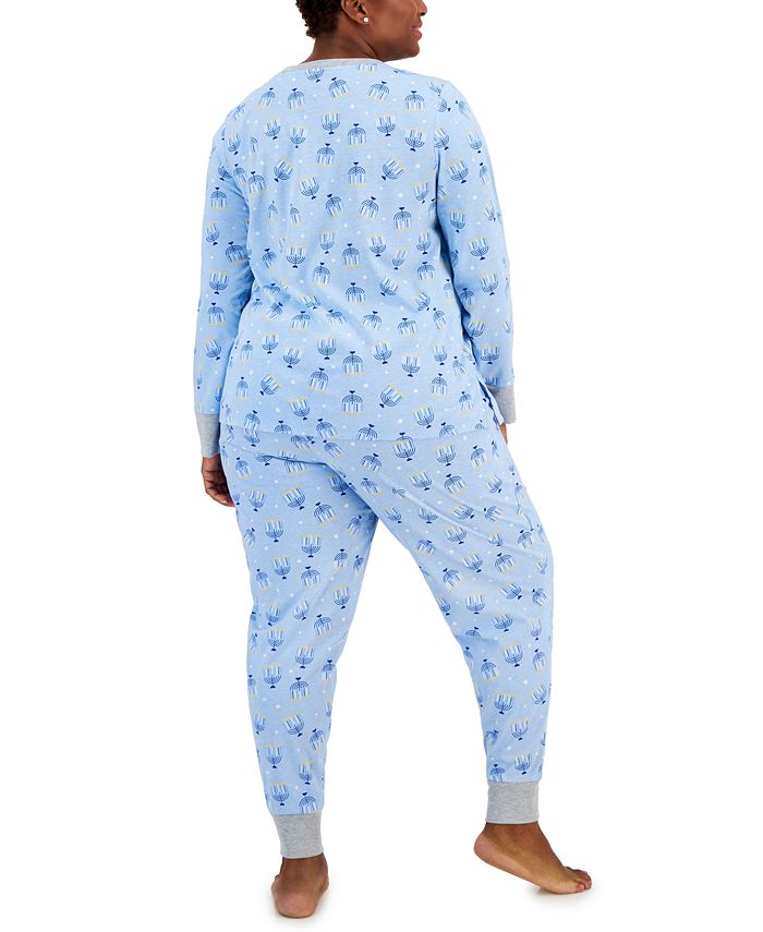 Family Pajamas Matching Plus Size Hanukkah Pajamas Set, Created for