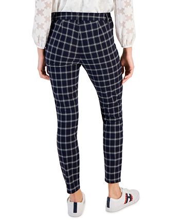 Tommy Hilfiger Women s Windowpane Plaid Skinny Pants Macy s