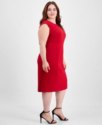 Plus Size Cap Sleeve Princess Seam Dress 