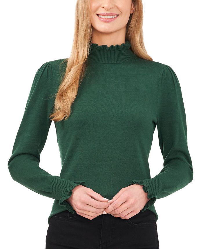 CeCe Women's Mock Neck Long Sleeve Sweater - Macy's