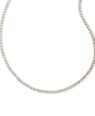 Kendra Scott - Rhodium-Plated Cubic Zirconia Tennis Necklace, 16" + 1" extender