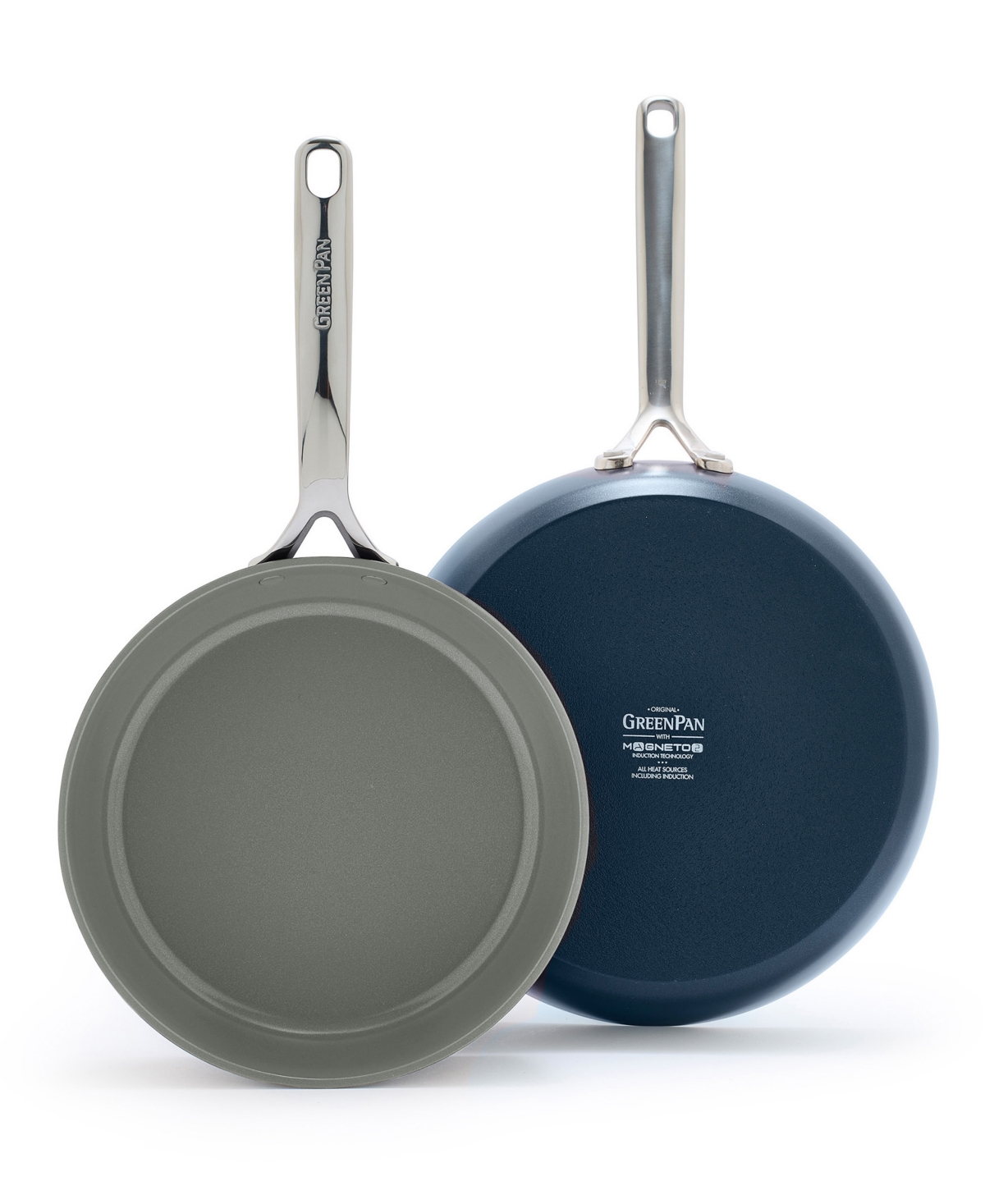 GreenPan GP5 Hard Anodized Healthy Ceramic Nonstick 2-Piece Fry pan Set, and