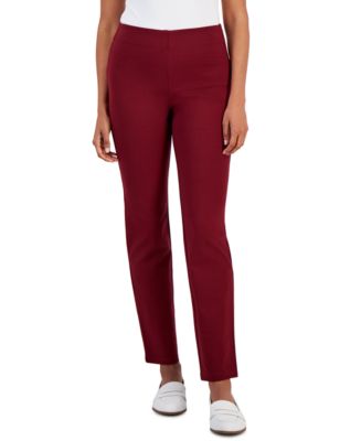JM Collection Petite Pull-On Ponté-Knit Pants, Created for Macy's - Macy's