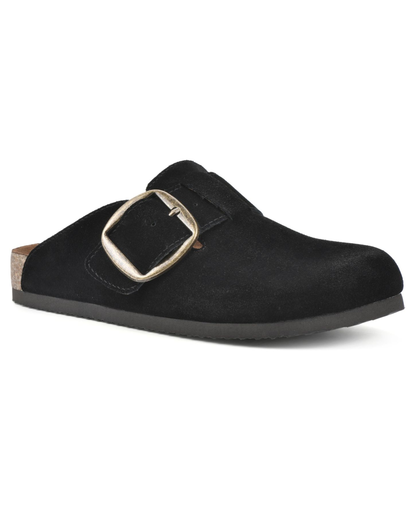 Женские сабо White Mountain Big Easy Slip On, цвет: Чёрный замшевый — фото 1